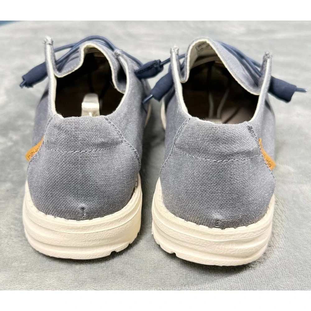 Hey Dude Wendy Chambray Shoes Womens 9 Gray Slip On Casual Loafer